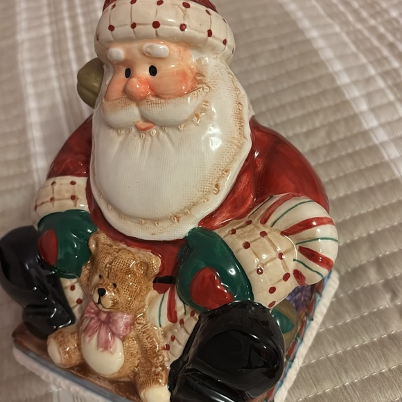 FITZ AND FLOYD Fireplace Santa Stocking Holder 619/119 Discontinued W/ Box 2005 - Picture 12 of 14